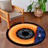 BMW M Inspired Brake Disc Round Floor Mat (3 mm Thick) | Performance Car Rotor Design Mat for Garage, Bedroom & Gaming Setup