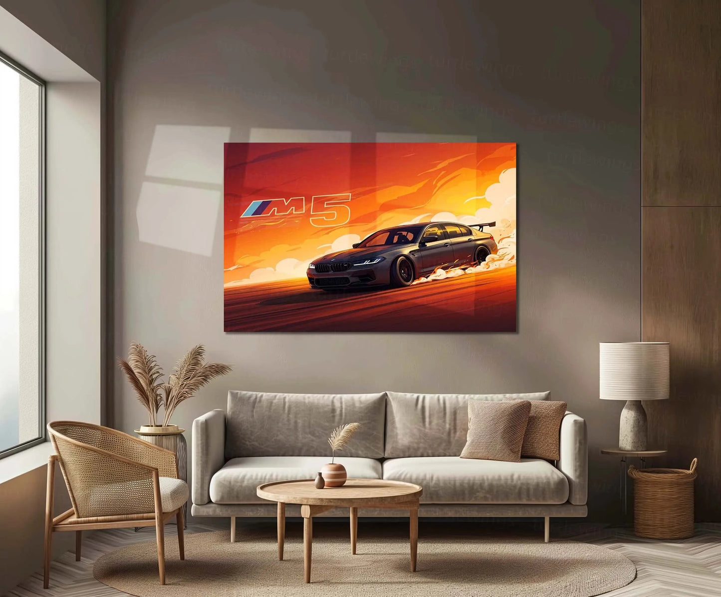 BMW M5 | High-Performance Street Beast Metal Frame Precision Engineering, Power & Speed Wall Art - TURTLEWINGS 