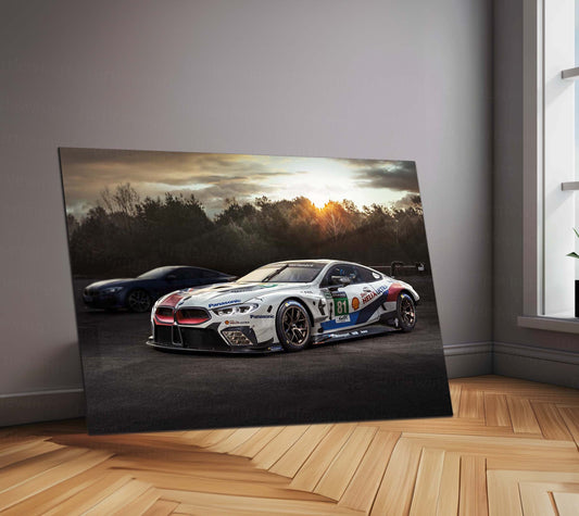 BMW M8 GTE Race Machine | Motorsport Performance Wall Art  Ultimate Racing Heritage Metal Frame by TurtleWings