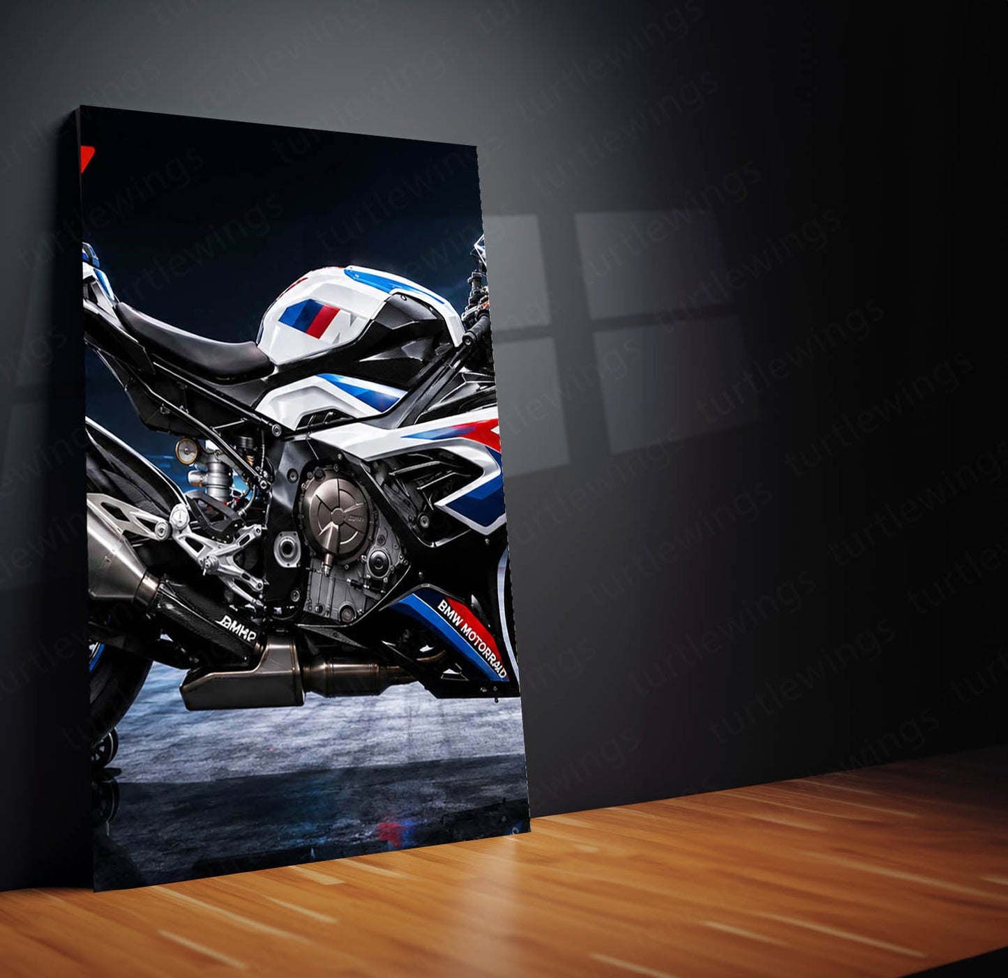 Bike Metal Poster Set of 3 | BMW S1000RR Track Weapon Racing Triptych Wall Art