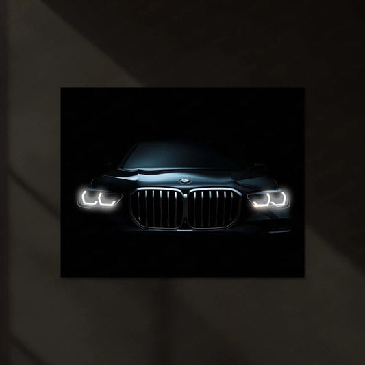 BMW 7 Series – Precision in the Dark | Neon LED Metal Poster | Luxury Redefined in Motion - TURTLEWINGS
