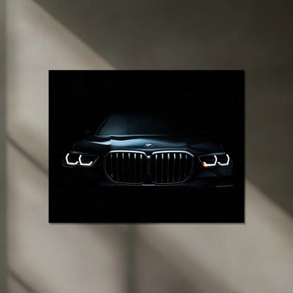 BMW 7 Series – Precision in the Dark | Neon LED Metal Poster | Luxury Redefined in Motion - TURTLEWINGS
