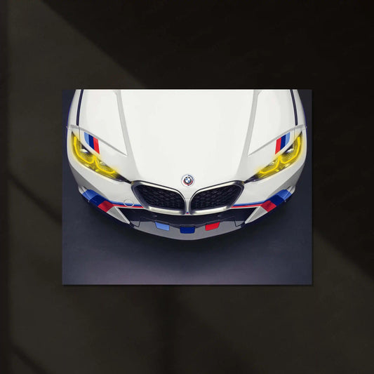 BMW 3.0 CSL Neon LED Metal Poster | The Batmobile Legend | Heritage Racing Glow Frame - TURTLEWINGS