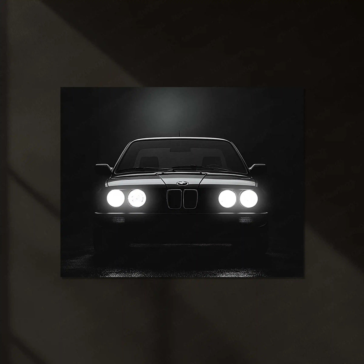BMW Classic E30 – Icon of Shadows | Retro Performance Legend | Neon LED Metal Frame Poster - TURTLEWINGS