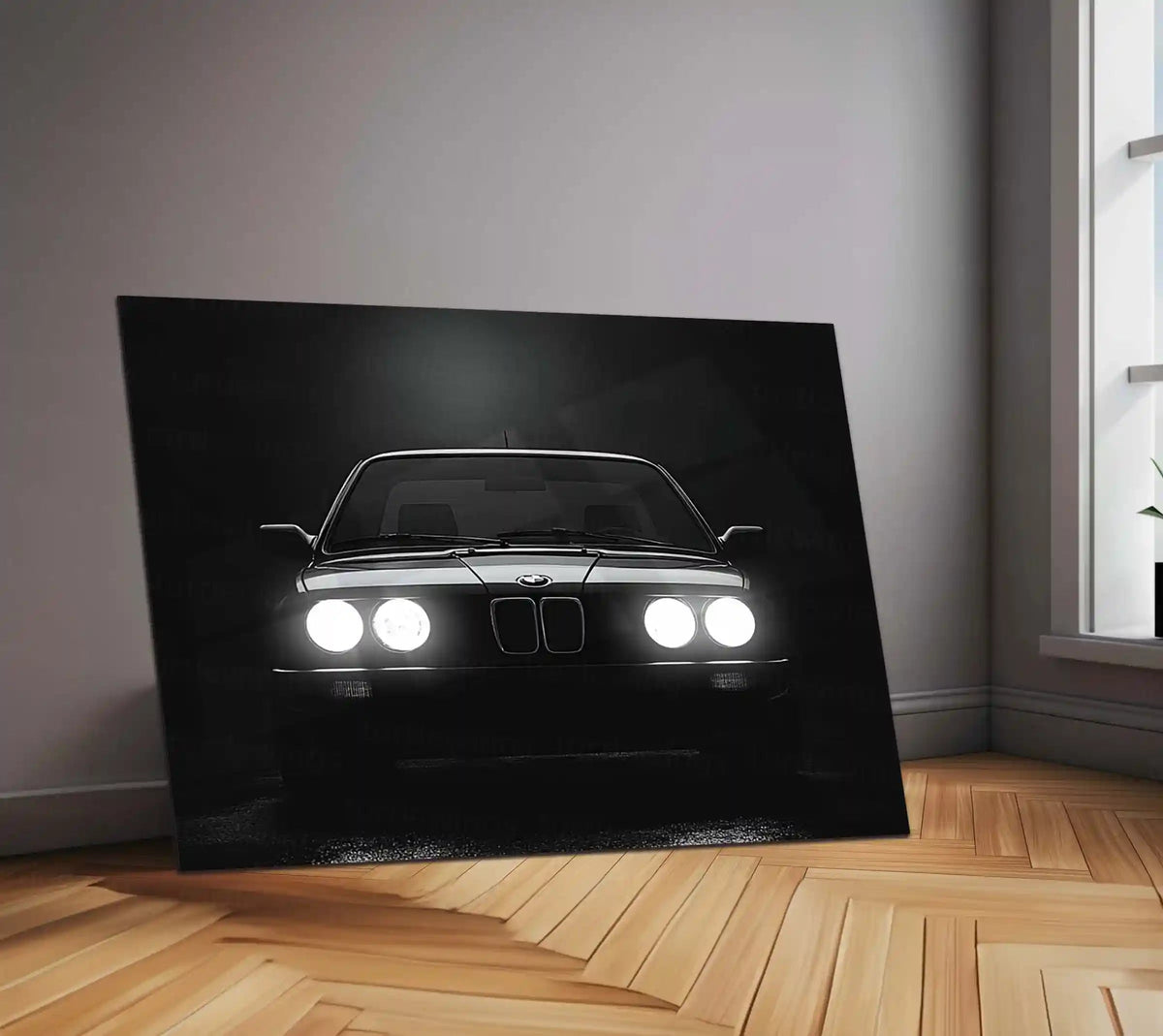BMW Classic E30 – Icon of Shadows | Retro Performance Legend | Neon LED Metal Frame Poster - TURTLEWINGS