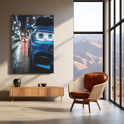 BMW M Power – Neon Street Elegance | Performance Redefined | LED Glow Metal Frame Poster - TURTLEWINGS