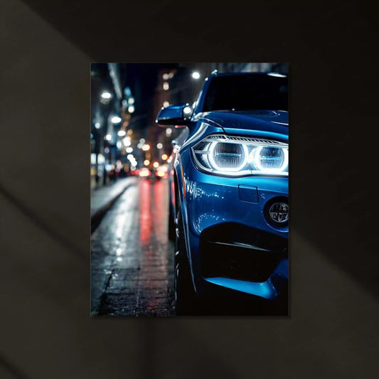 BMW M Power – Neon Street Elegance | Performance Redefined | LED Glow Metal Frame Poster - TURTLEWINGS
