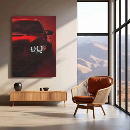 BMW M5 Neon LED Metal Frame â Luxurious Automotive Wall Art - TURTLEWINGS