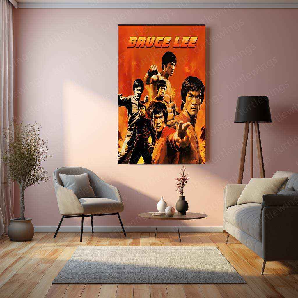 Bruce Lee Metal Poster – Martial Arts Legend Wall Art - TURTLEWINGS