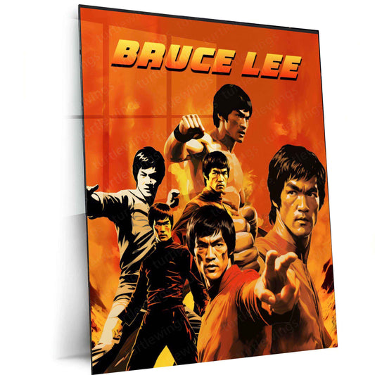 Bruce Lee Metal Poster – Martial Arts Legend Wall Art - TURTLEWINGS