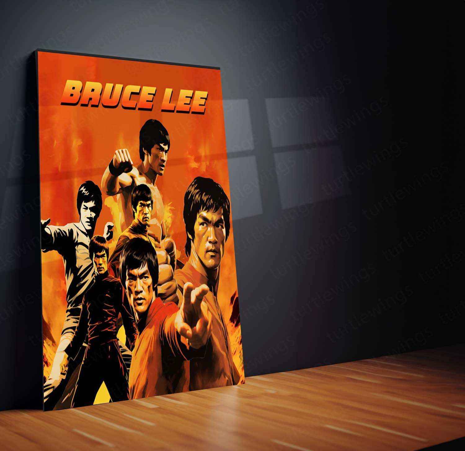Bruce Lee Metal Poster – Martial Arts Legend Wall Art - TURTLEWINGS