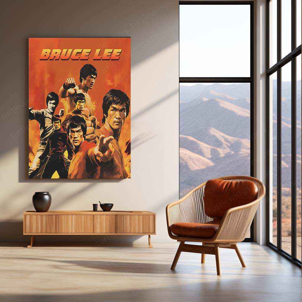 Bruce Lee Metal Poster – Martial Arts Legend Wall Art - TURTLEWINGS