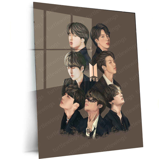 BTS Metal Poster – K-Pop Legends Wall Art for ARMY f2 - TURTLEWINGS