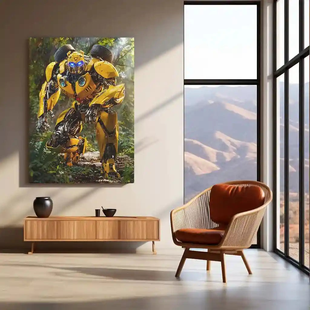Bumblebee Transformer Metal Poster – Iconic Autobot Wall Art - TURTLEWINGS