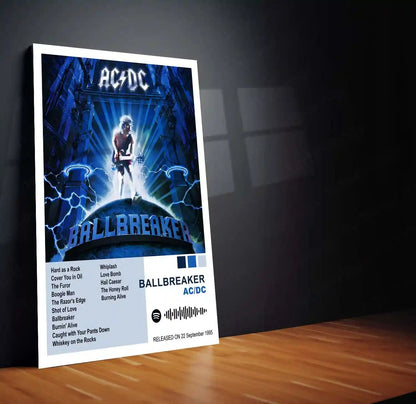AC/DC Complete Album Collection | Set of 10 | Set of 8 | Set of 4 | Metal Frame Posters High Voltage. Pure Rock Energy. Legendary Wall Statement. - TURTLEWINGS