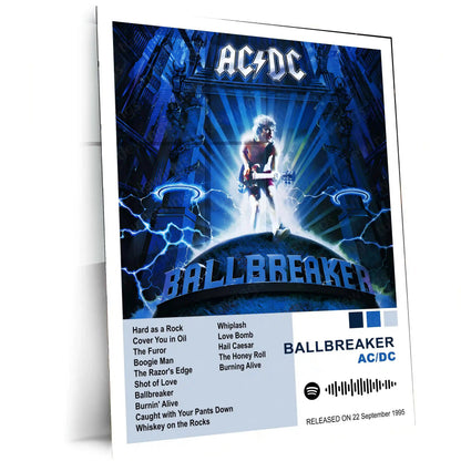 AC/DC Complete Album Collection | Set of 10 | Set of 8 | Set of 4 | Metal Frame Posters High Voltage. Pure Rock Energy. Legendary Wall Statement. - TURTLEWINGS
