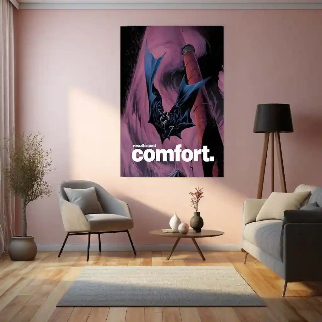 Quote Metal Poster |Batman – Results Cost Comfort | Discipline & Execution Metal Frame - TURTLEWINGS
