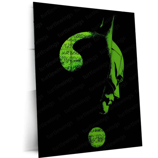 Batman x Riddler – Gotham Enigma Metal Poster | DC Comics Wall Frame - TURTLEWINGS