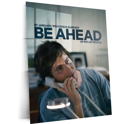 Quote Metal Poster | Christian Bale – Be Ahead of the Crowd Metal Frame Elite Mindset Motivation Wall Art | Outperform Early Quote Metal Poster - TURTLEWINGS