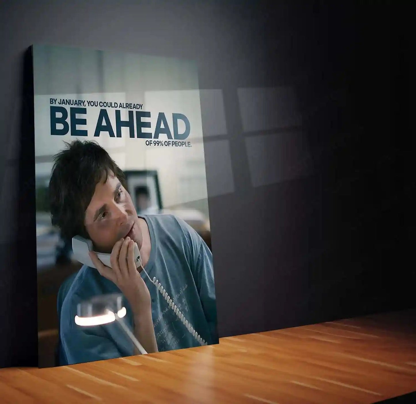 Quote Metal Poster | Christian Bale – Be Ahead of the Crowd Metal Frame Elite Mindset Motivation Wall Art | Outperform Early Quote Metal Poster - TURTLEWINGS