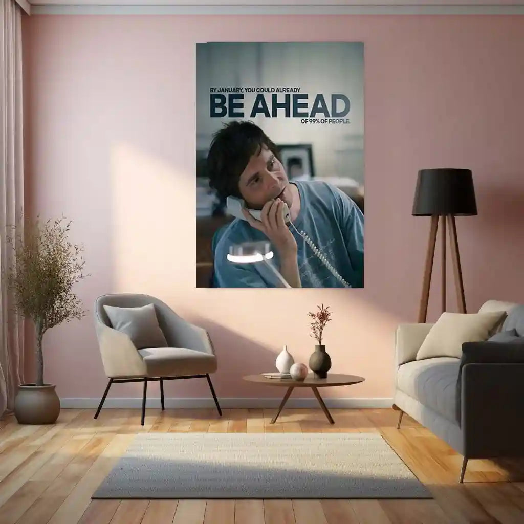 Quote Metal Poster | Christian Bale – Be Ahead of the Crowd Metal Frame Elite Mindset Motivation Wall Art | Outperform Early Quote Metal Poster - TURTLEWINGS