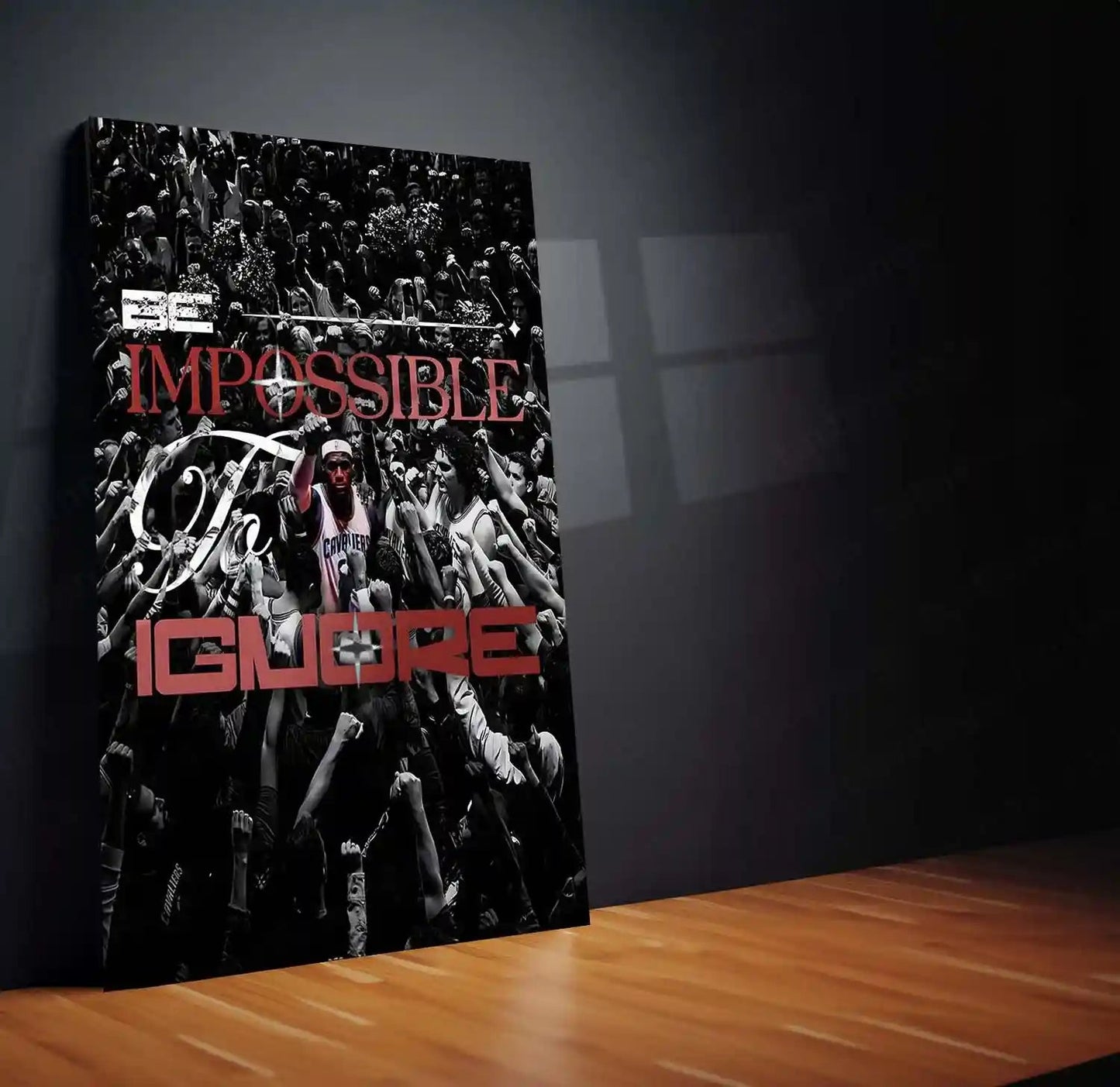 Quote Metal Poster | LeBron James – Be Impossible to Ignore Metal Frame | Elite Dominance Mindset Wall Art | Basketball Motivational Quote Metal Poster - TURTLEWINGS