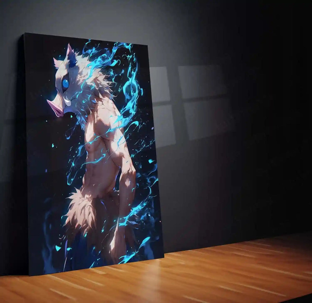 Anime Metal Poster | Beast Breathing Fury – Inosuke Hashibira Demon Slayer Metal Poster | Anime Wall Frame - TURTLEWINGS