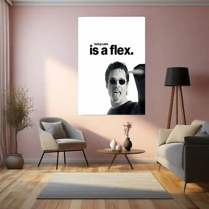 Quote Metal Poster | Being Calm Is a Flex | Emotional Control, Confidence & Silent Authority Metal Frame - TURTLEWINGS 