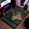 Royal Tiger Luxury Area Flat Rug | Premium Wildlife Floor Mat | Aesthetic Tiger Sofa Design Flat Rug for Living Room, Bedroom & Modern Home Decor | Anti Slip Washable 3 mm Carpet