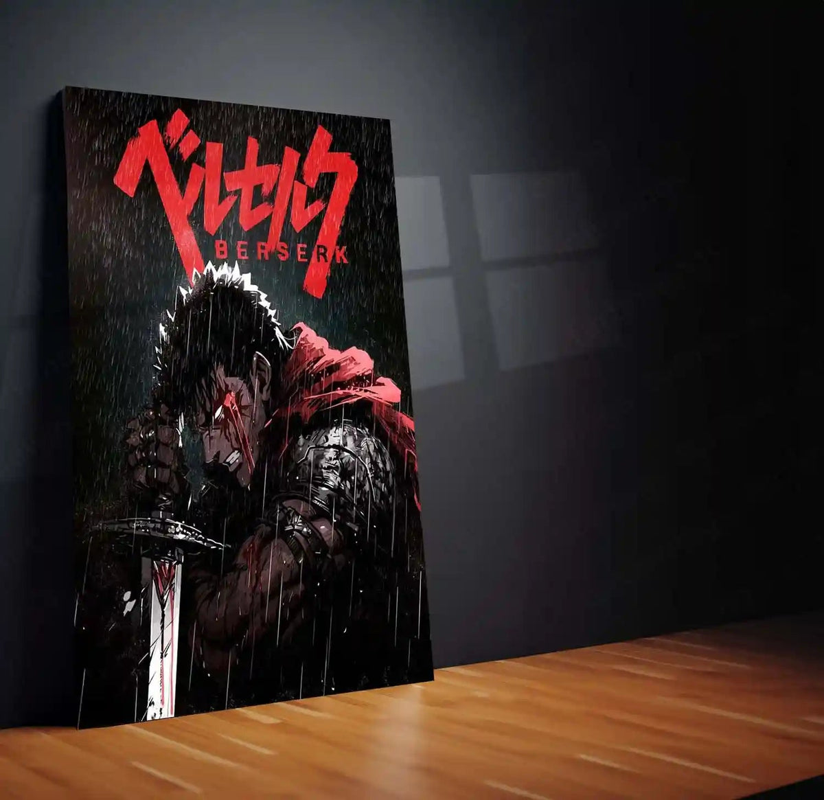 Anime Metal Poster | Berserk Rage Within | Dark Fantasy Anime Metal Frame Fury, Survival & Indomitable Will Wall Art 01 - TURTLEWINGS 