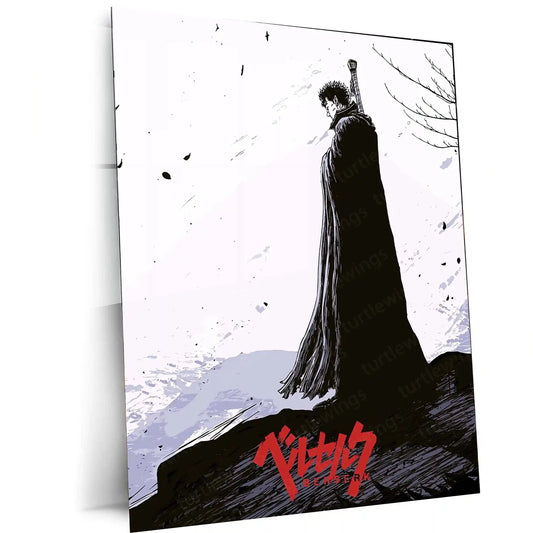 Anime Metal Poster | Berserk Rage Within | Dark Fantasy Anime Metal Frame Fury, Survival & Indomitable Will Wall Art 03 - TURTLEWINGS 