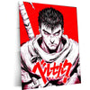 Anime Metal Poster | Berserk Rage Within | Dark Fantasy Anime Metal Frame  Fury, Survival & Indomitable Will Wall Art 05