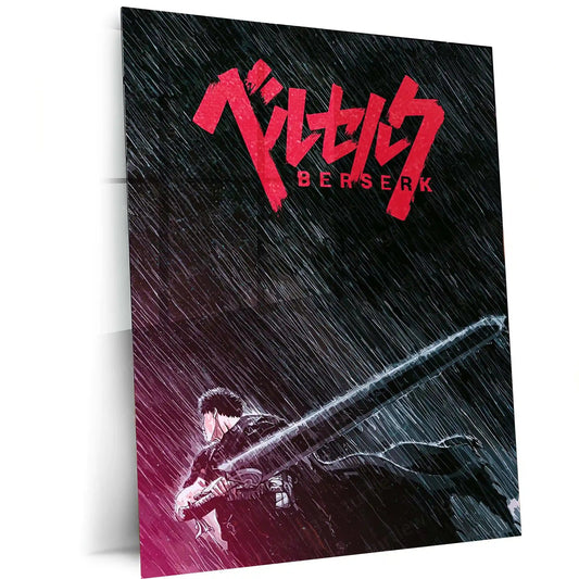 Anime Metal Poster | Berserk Rage Within | Dark Fantasy Anime Metal Frame Fury, Survival & Indomitable Will Wall Art 06 - TURTLEWINGS 
