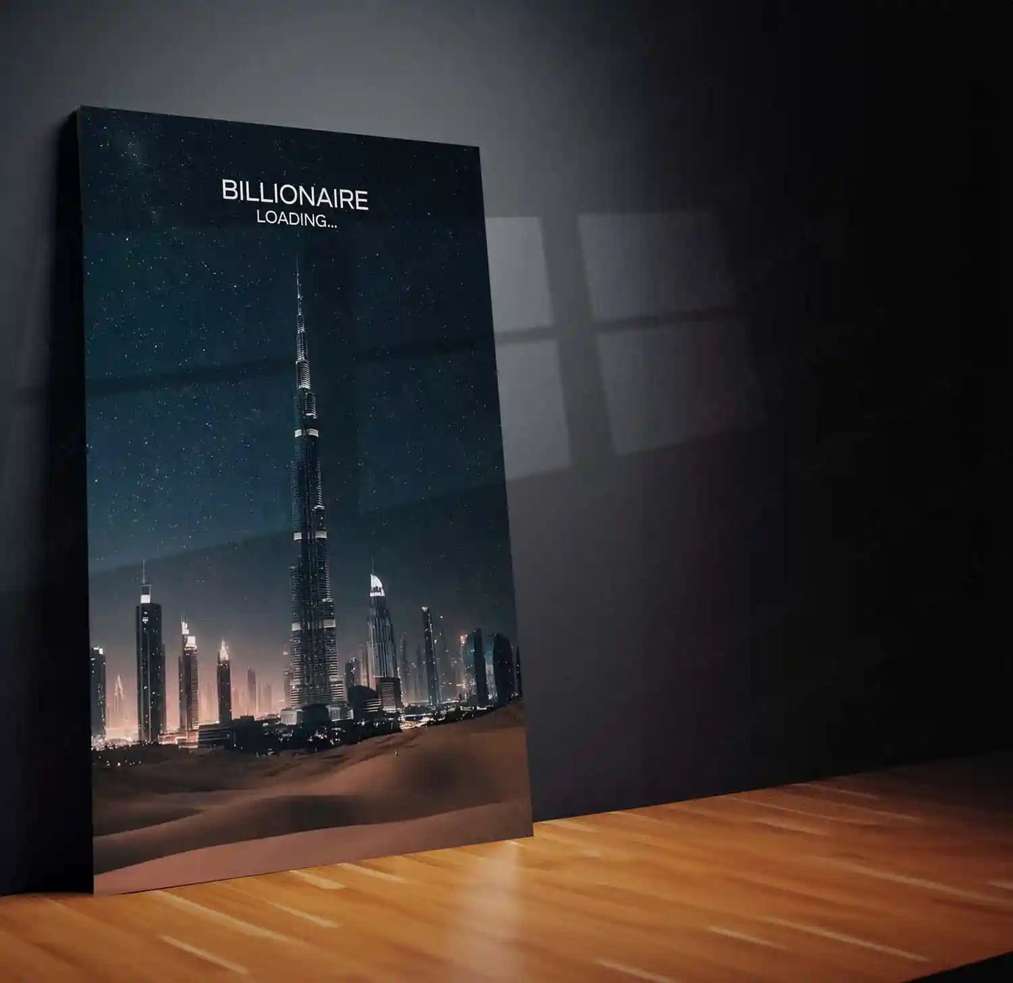 Quote Metal Poster | Billionaire Loading | Wealth Vision, Patience & Long-Term Focus Metal Frame - TURTLEWINGS 