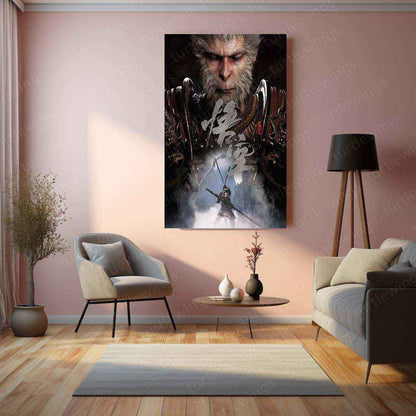Black Myth: Wukong Metal Poster – Epic Fantasy Warrior Wall Art - TURTLEWINGS