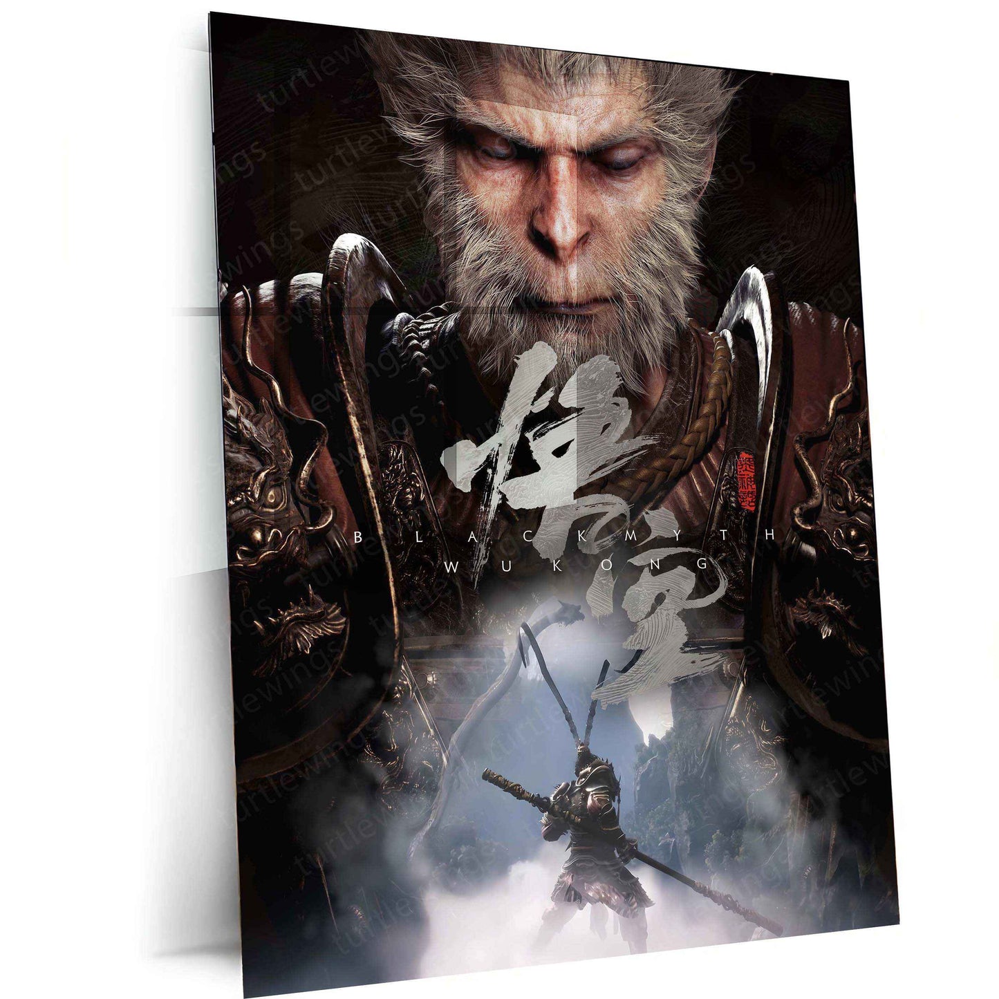 Black Myth: Wukong Metal Poster – Epic Fantasy Warrior Wall Art - TURTLEWINGS