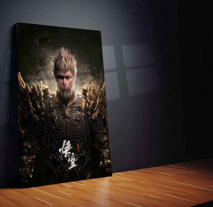 Black Myth: Wukong Metal Poster – Epic Fantasy Warrior Wall Art 1 - TURTLEWINGS