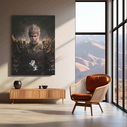 Black Myth: Wukong Metal Poster – Epic Fantasy Warrior Wall Art 1 - TURTLEWINGS
