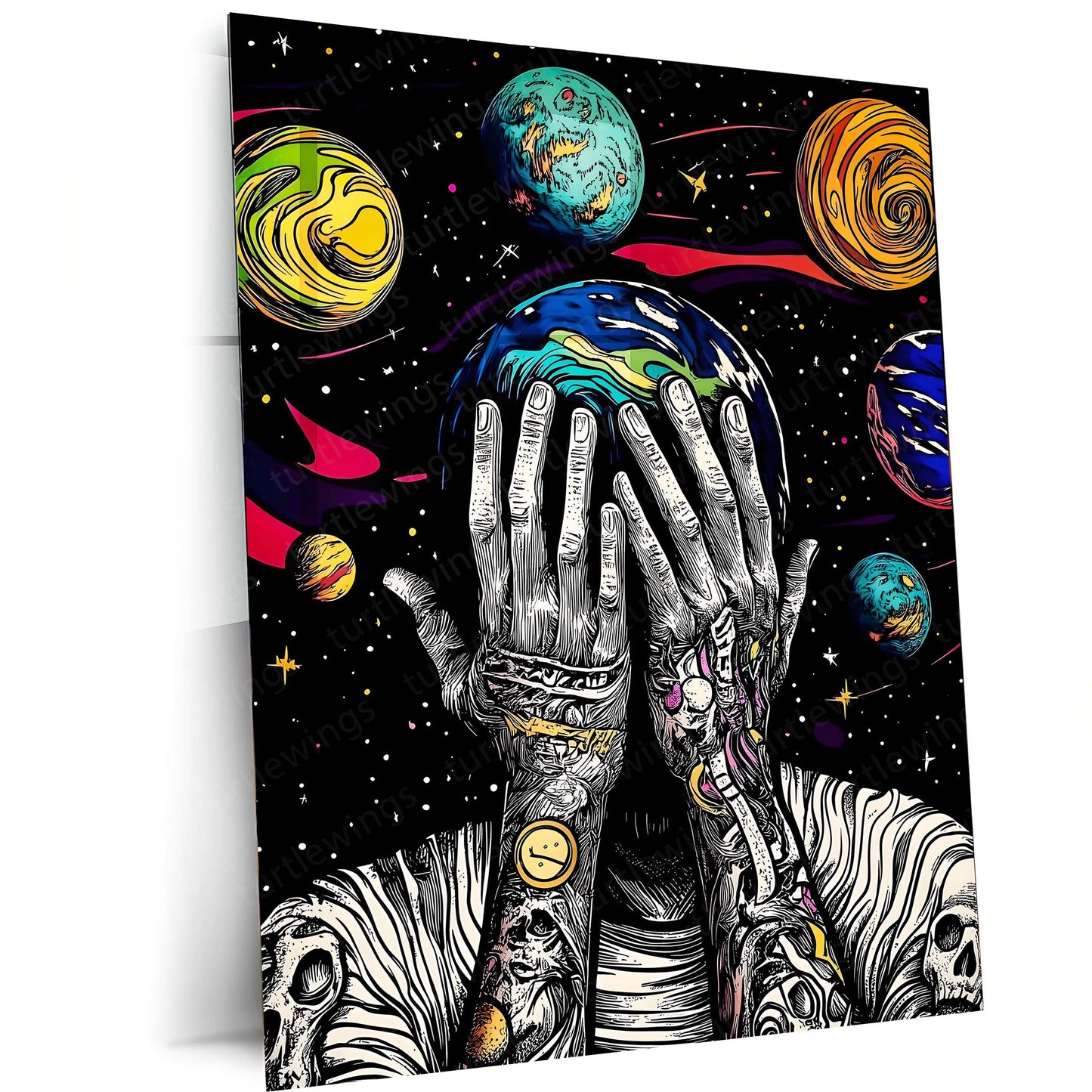 Blind Universe – The Silence Beyond Stars | Abstract Cosmic Metal Frame Poster