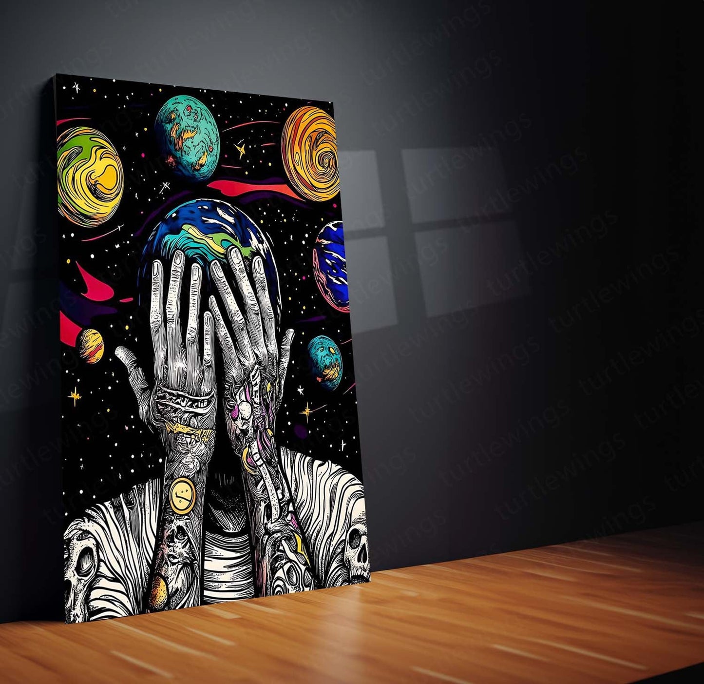 Blind Universe – The Silence Beyond Stars | Abstract Cosmic Metal Frame Poster