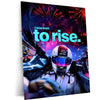 Quote Metal Poster | Sonny Hayes – Born to Rise Metal Frame Relentless Comeback & Racing Grit Wall Art | Elite Motorsport Mindset Quote Metal Poster