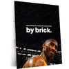 Quote Metal Poster | Brick by Brick | Discipline, Consistency & Long-Term Vision Metal Frame