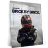 Quote Metal Poster | Lewis Hamilton – Brick by Brick Rebuild Metal Frame Resilience, Discipline & Comeback Mindset Motorsport Wall Art | Elite Racing Quote Metal Poster