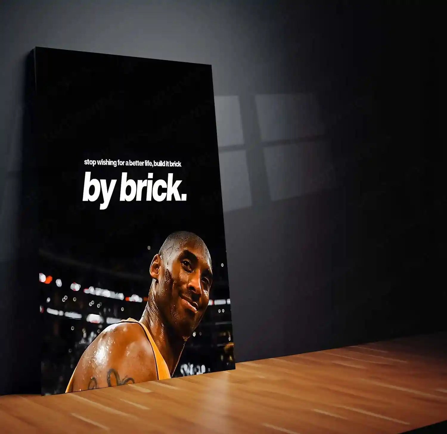 Quote Metal Poster | Kobe Bryant – Build It Brick by Brick Metal Frame Relentless Discipline & Process-Driven Success Basketball Wall Art | Mamba Mentality Quote Metal Poster - TURTLEWINGS