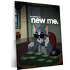 Quote Metal Poster | Building a New Me Metal Frame | Motivational Self-Growth Quote Wall Art | Premium Metal Poster
