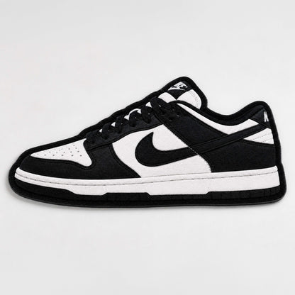Nike Dunk Cut-out Flat Rug | Black & White Sneaker Flat Rug | Premium Streetwear Room Decor