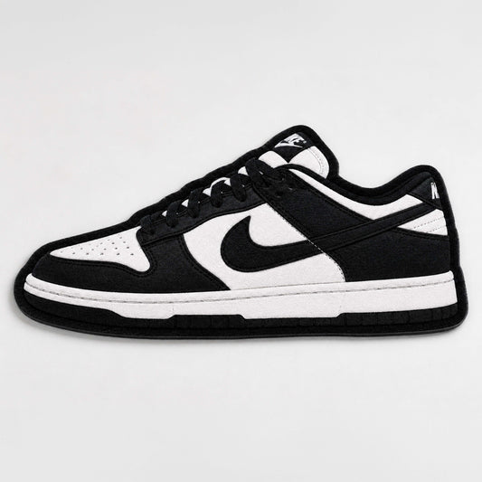 Nike Dunk Cut-out Flat Rug | Black & White Sneaker Flat Rug | Premium Streetwear Room Decor