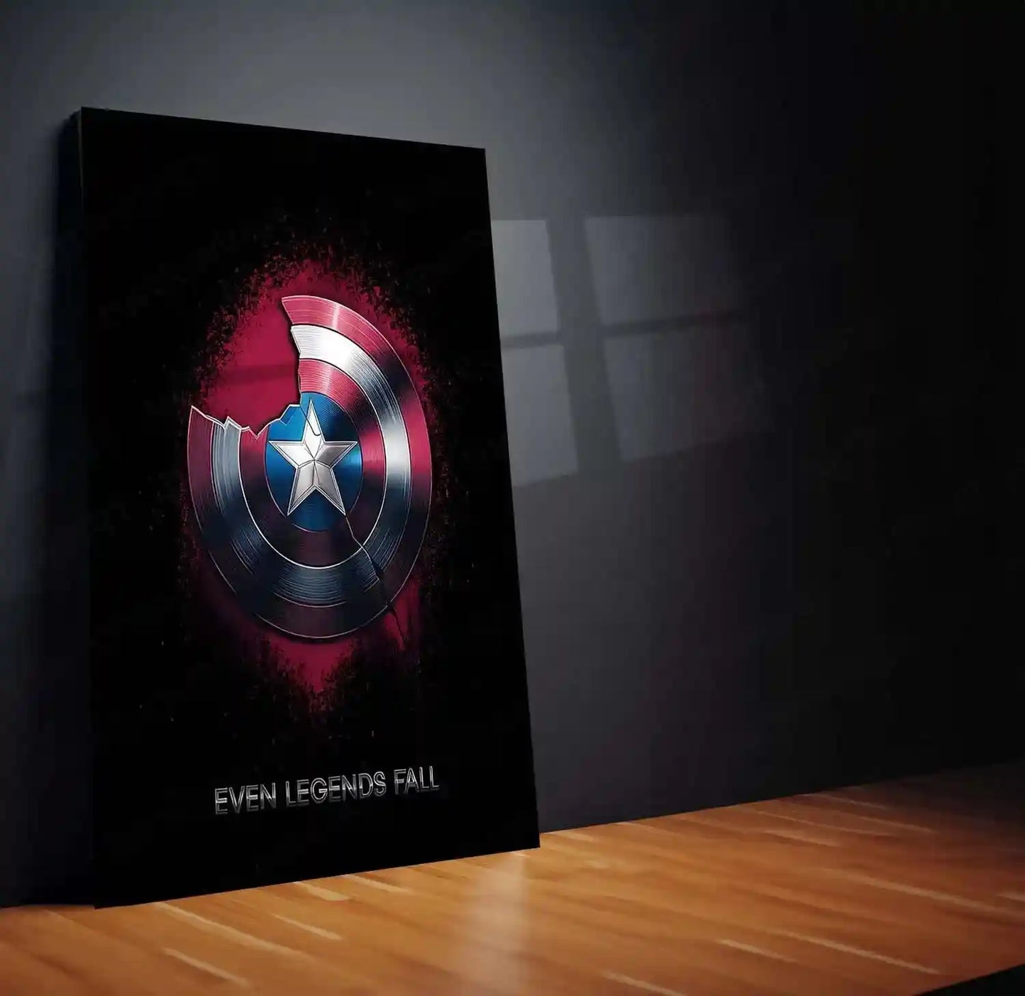 Marvel Metal Poster | Captain America Shield Metal Poster – Iconic Marvel Wall Art - TURTLEWINGS