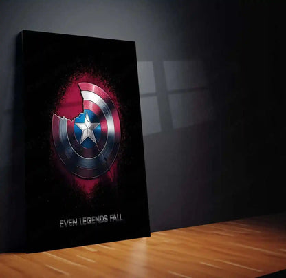 Marvel Metal Poster | Captain America Shield Metal Poster – Iconic Marvel Wall Art - TURTLEWINGS