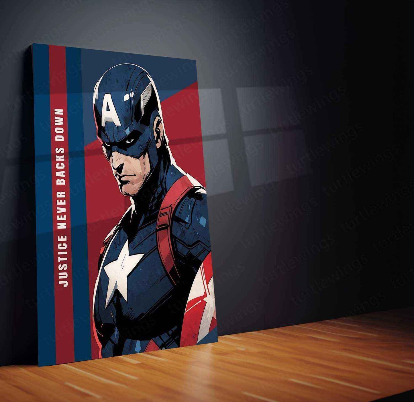 Captain America Metal Poster – Super Soldier Wall Art | Marvel Hero Decor - TURTLEWINGS